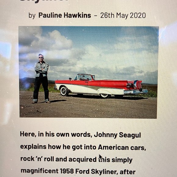 Vintage Original Painting - 1958 Ford Skyliner (?) Unsigned - Picture 10 of 11